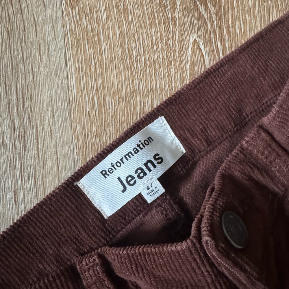 Reformation Peyton High Rise Bootcut Corduroy Pants Size 27 - Picture 4 of 6